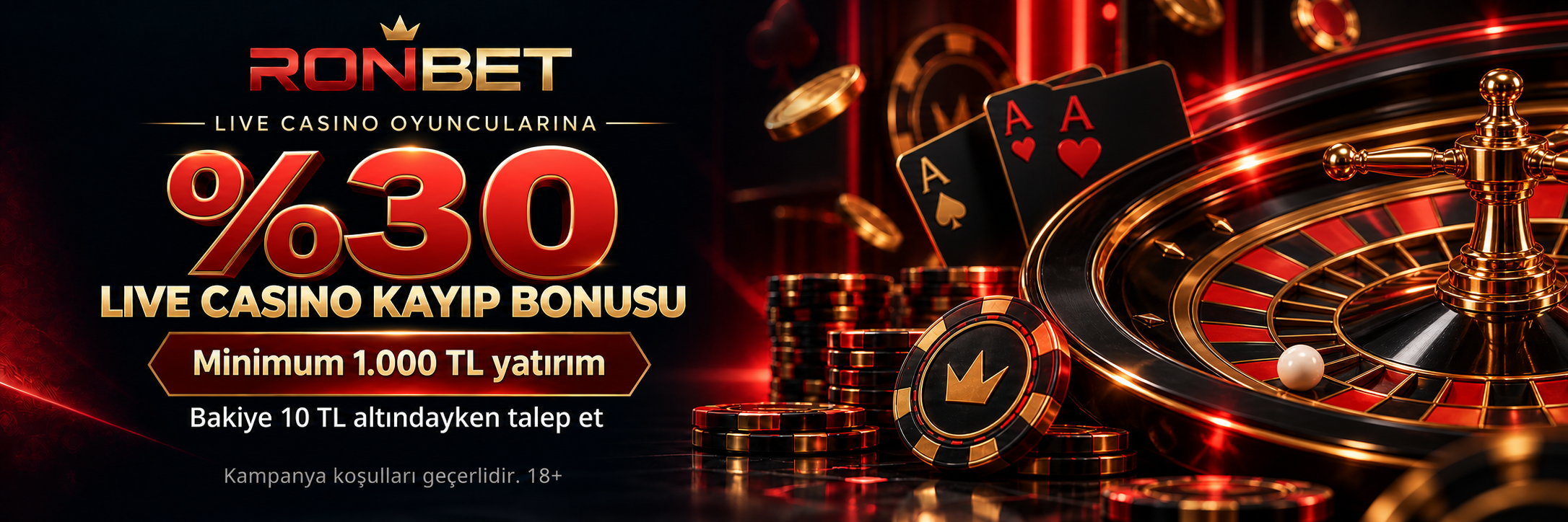 %30 Live Casino Kayıp Bonusu